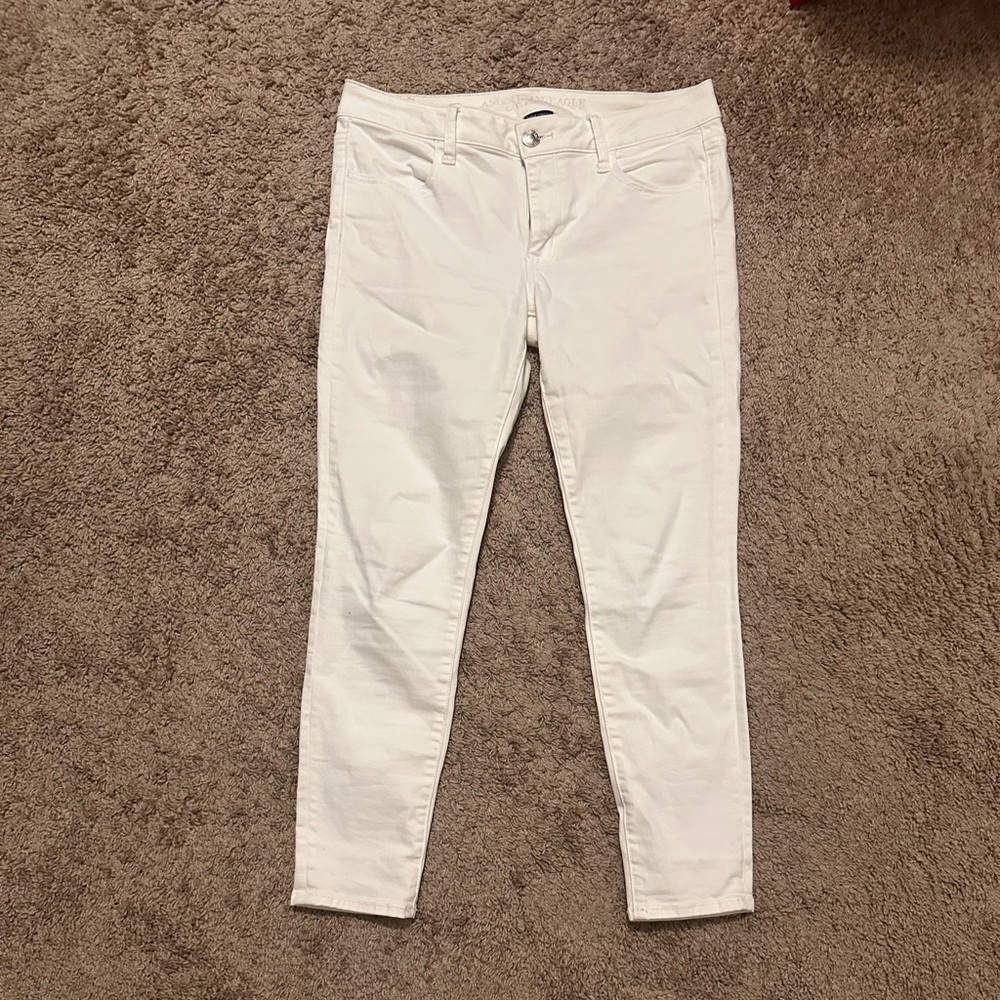American Eagle Outfitters Women's Cream Skinny Jeans